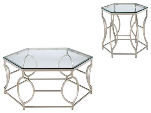 Furniture Of America Annette Metal 2-Piece Coffee Table Set In Chrome ... for A Deep Dive into the Stylish and Functional Furniture of America Vasket Coffee Table Set